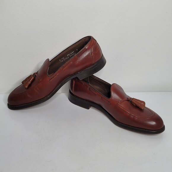 Footjoy Classics Men Loafer Size 9.5 B Brown Leather Tassels Vintage Golf Shoes main image 4